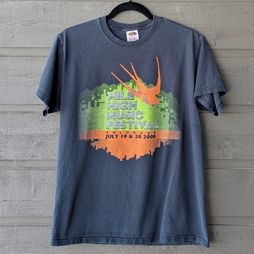 Mile High Music Festival Band T-Shirt Tom Petty DMB OAR Black Crowes Kids XL
